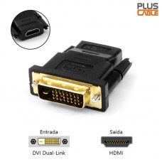 Adaptador DVI x HDMI ADP-DVIHDMI10BK Plus Cable